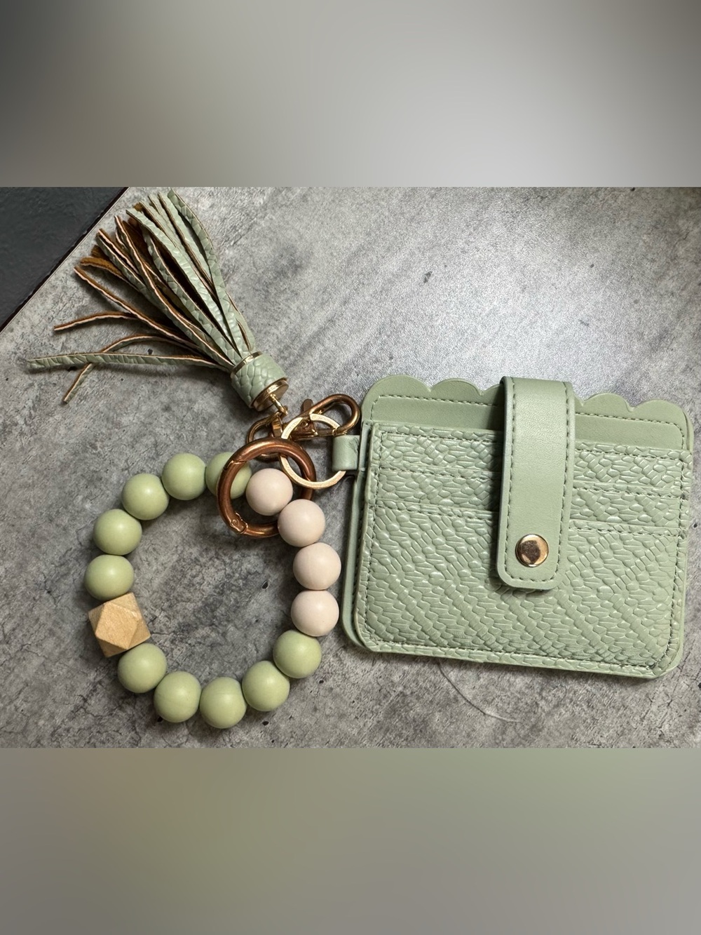 Green Wristlet Wallet